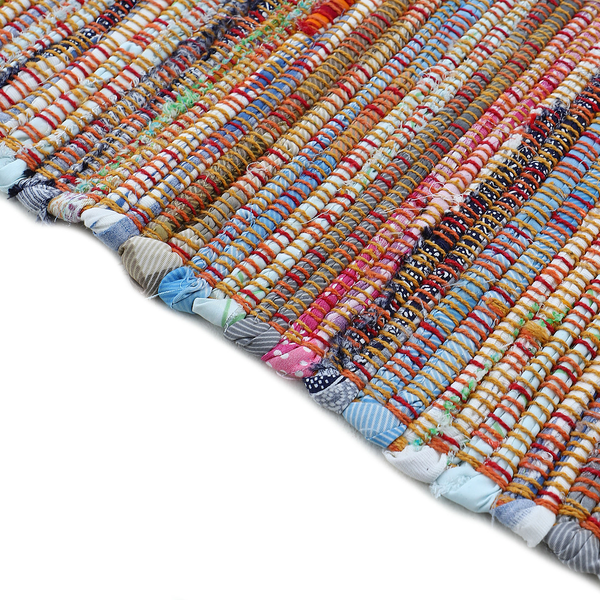 Läufer Kelim Chindi - Baumwolle / Polyester - Orange - 75 x 200 cm