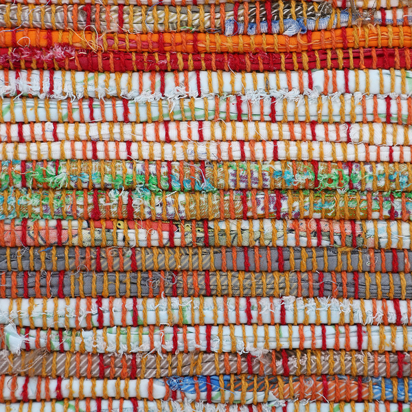Läufer Kelim Chindi - Baumwolle / Polyester - Orange - 75 x 200 cm