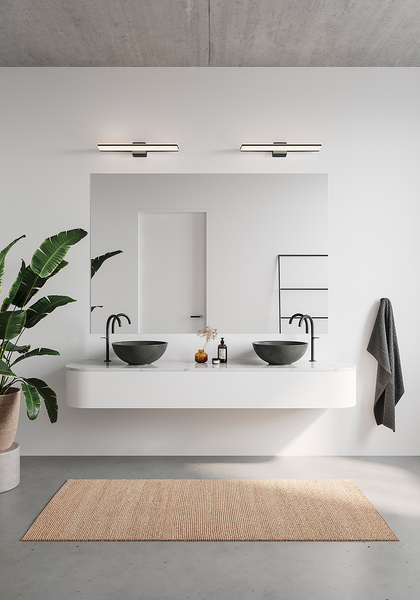 Wandleuchte Tinia - Aluminium - 1-flammig - Schwarz