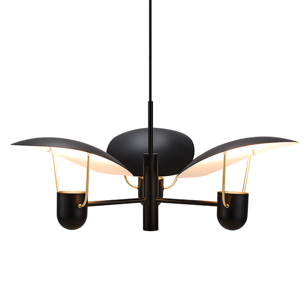Pendelleuchte Fabiola - Aluminiumguss - Schwarz - 1-flammig