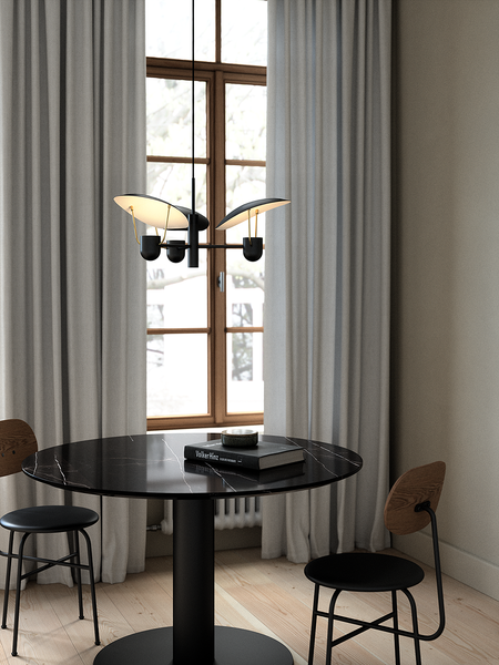 Pendelleuchte Fabiola - Aluminiumguss - Schwarz - 1-flammig