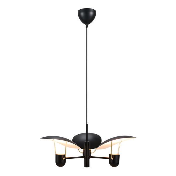 Pendelleuchte Fabiola - Aluminiumguss - Schwarz - 1-flammig