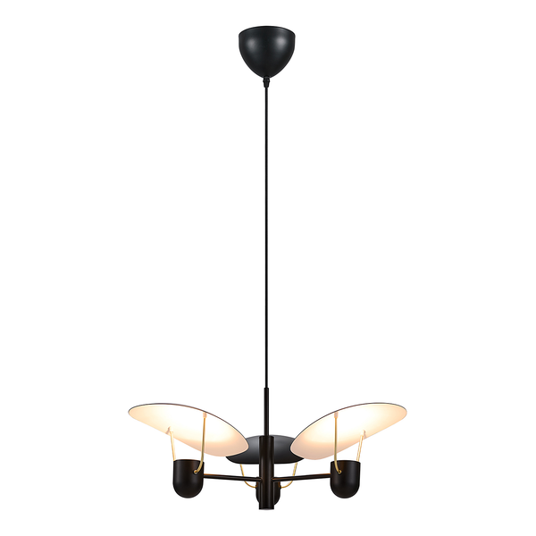 Pendelleuchte Fabiola - Aluminiumguss - Schwarz - 1-flammig