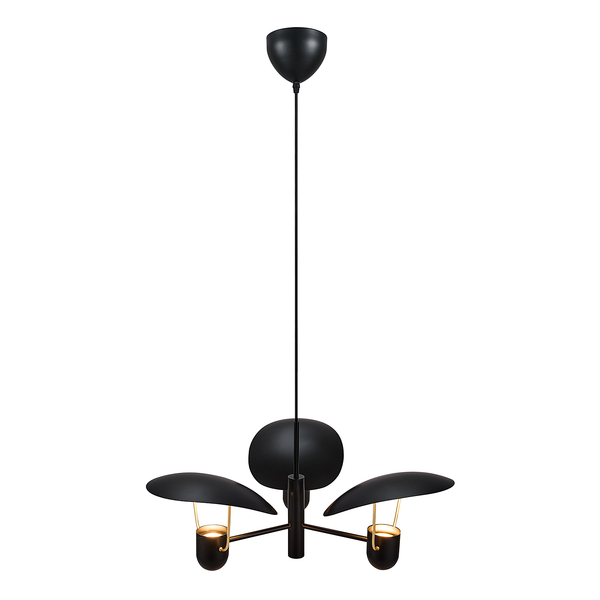 Pendelleuchte Fabiola - Aluminiumguss - Schwarz - 1-flammig