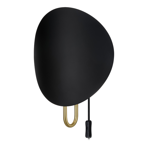 Wandleuchte Spargo - Aluminium - 1-flammig - Schwarz