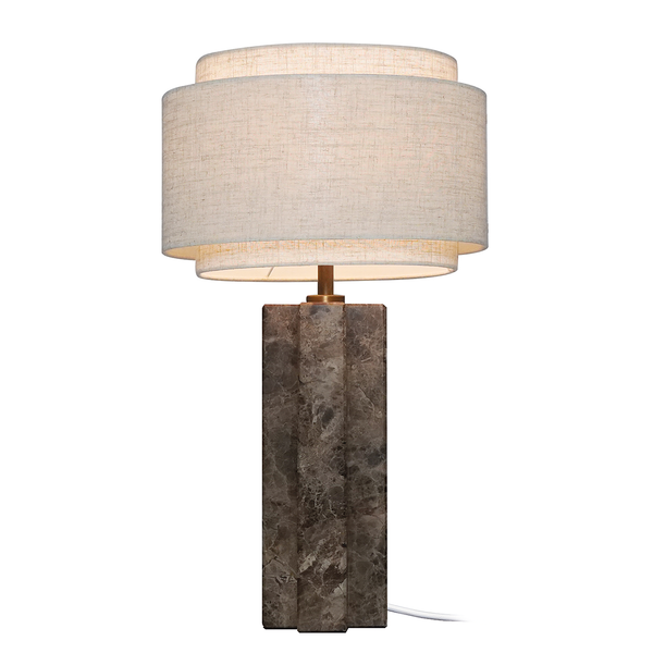 Tischleuchte Takai - Marmor - Beige - 1-flammig