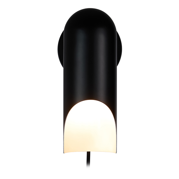 Wandleuchte Rochelle - Aluminium - Schwarz - 1-flammig