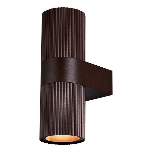 Wandleuchte Kyklop Ripple - Aluminium - 2-flammig - Braun