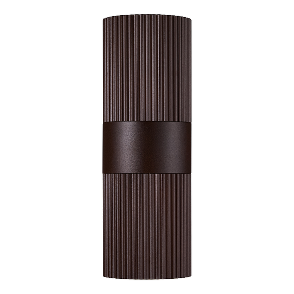 Wandleuchte Kyklop Ripple - Aluminium - 2-flammig - Braun