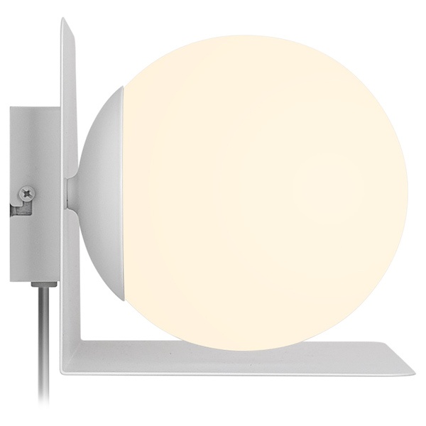 Wandleuchte Lillibeth - Aluminium - 1-flammig - Weiß