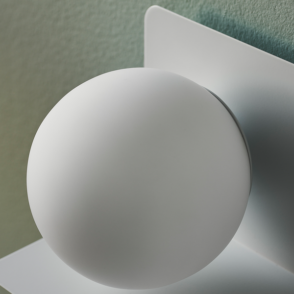 Wandleuchte Lillibeth - Aluminium - 1-flammig - Weiß