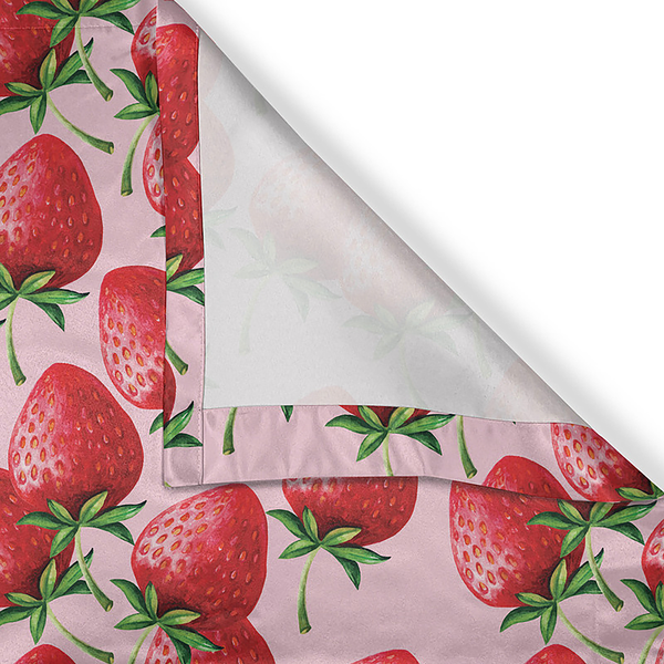 Ösenvorhang Strawberry 2er-Set - Polyester - Rot - Höhe: 225 cm