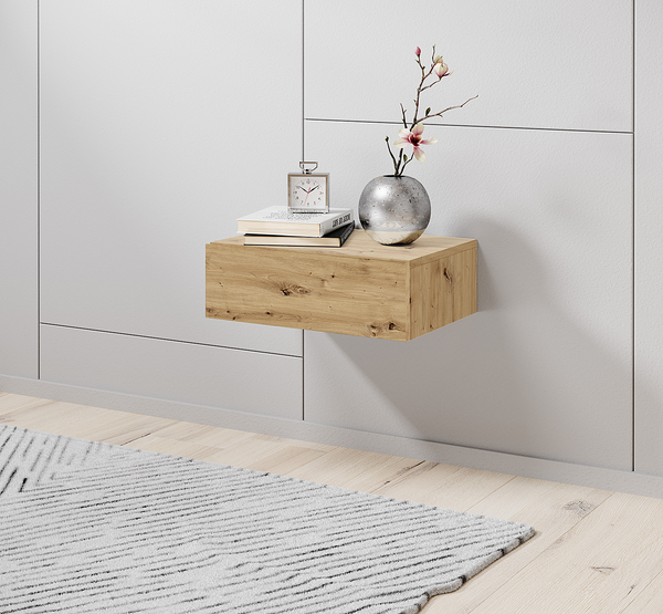 Hänge-Nachtkommode Kuunga - Eiche Artisan Dekor
