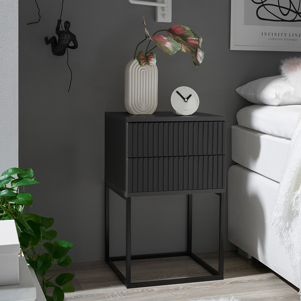Nachtkommode Motts - Graphit - 40 x 65 cm