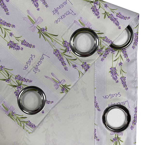 Ösenvorhang Lavendel 2er-Set - Polyester - Flieder - Höhe: 245 cm