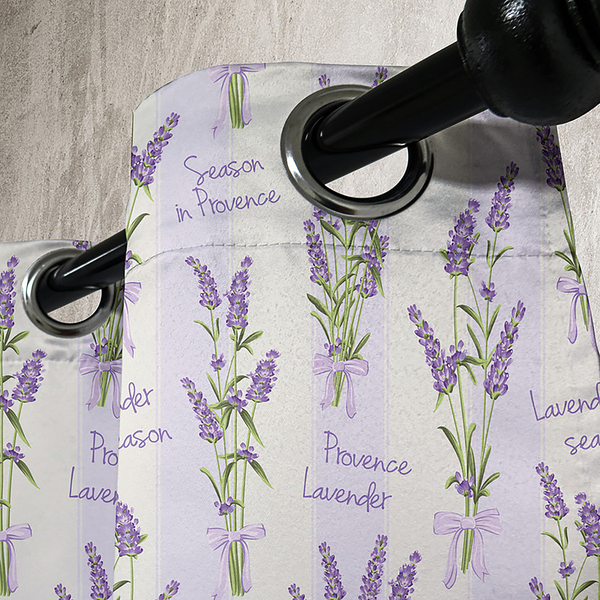 Ösenvorhang Lavendel 2er-Set - Polyester - Flieder - Höhe: 245 cm