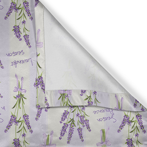 Ösenvorhang Lavendel 2er-Set - Polyester - Flieder - Höhe: 245 cm