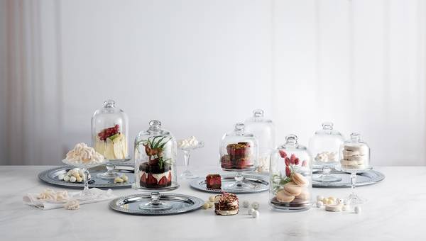 Tortenplatten Mini Patisserie - Klarglas - Transparent - 4-teilig