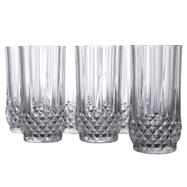 Longdrinkglas Longchamp Eclat 28cl - Klarglas - Transparent - 6er-Set