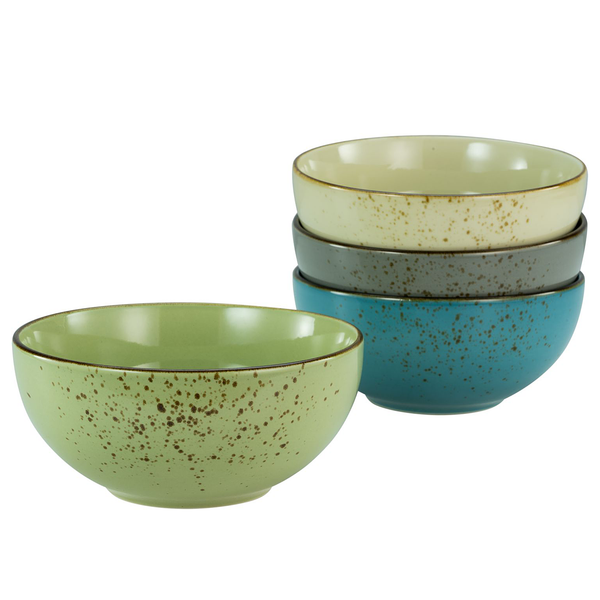 Schüsseln Nature Collection 4er-Set - Steinzeug - Grün / Blau - Durchmesser: 175 cm