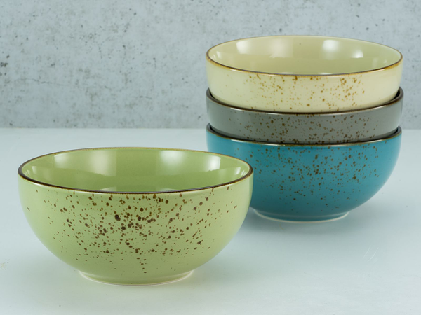 Schüsseln Nature Collection 4er-Set - Steinzeug - Grün / Blau - Durchmesser: 175 cm