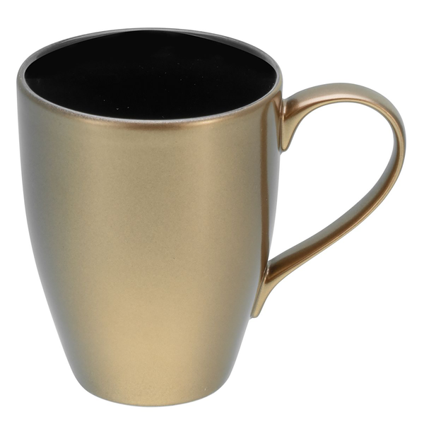 Kaffeebecher Golden Days - Steinzeug - 2er-Set - Schwarz / Gold