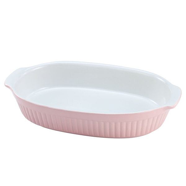 Auflaufform Pastell Kitchen - Steinzeug - Rosa - 34 x 19 cm