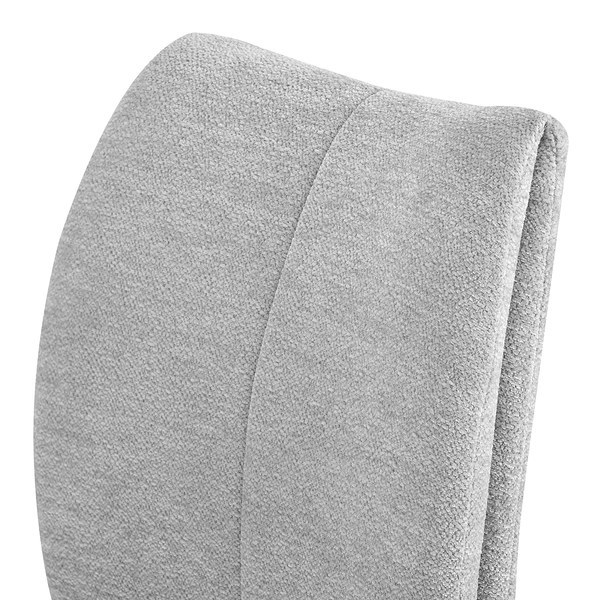 Polsterstuhl Terura 2er-Set - Chenille / Eisen - Hellgrau / Schwarz