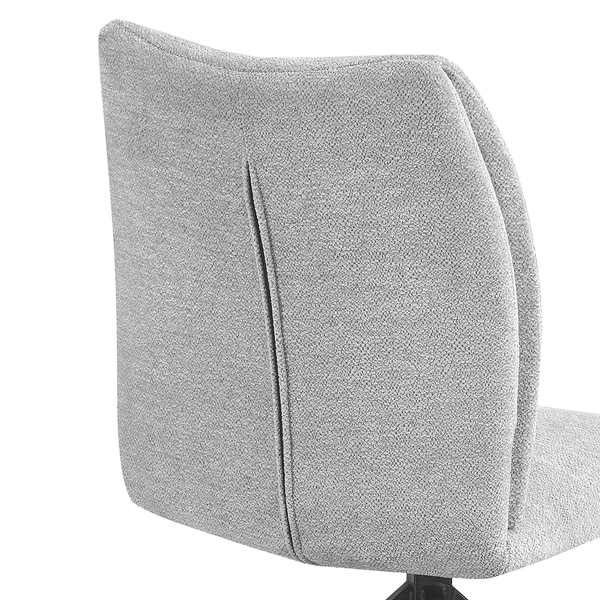 Polsterstuhl Terura 2er-Set - Chenille / Eisen - Hellgrau / Schwarz