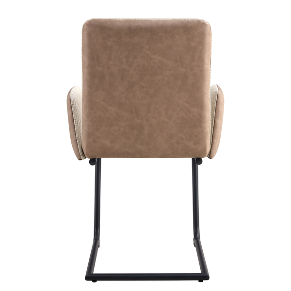 Freischwinger Wiema - Microfaser / Strukturstoff / Eisen - Beige / Schwarz