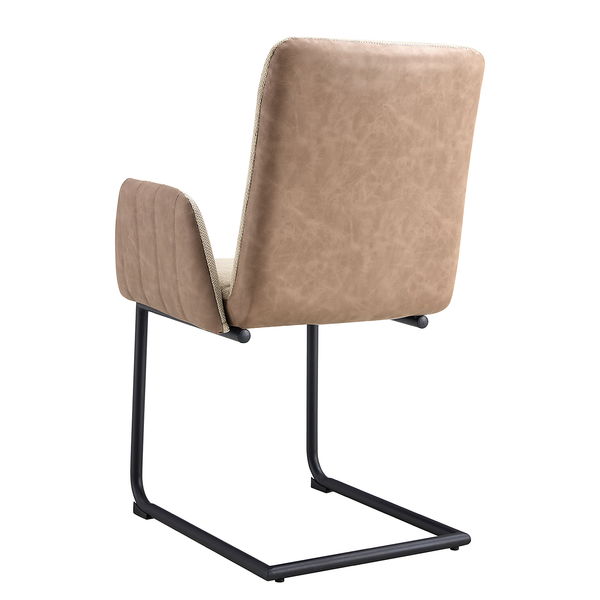 Freischwinger Wiema - Microfaser / Strukturstoff / Eisen - Beige / Schwarz