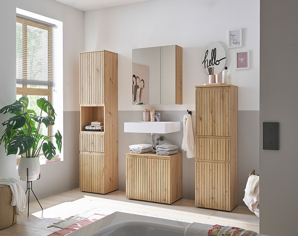Waschbeckenunterschrank Rookerie Türen - Eiche Artisan Dekor - Eiche Artisan Dekor