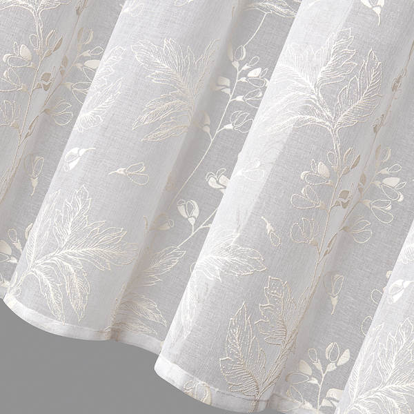 Schlaufenbistrogardine Dibus - Polyester - Weiß
