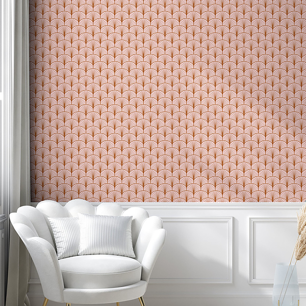 Tapete Blush Pink - PVC - Rosa - Höhe: 90 cm