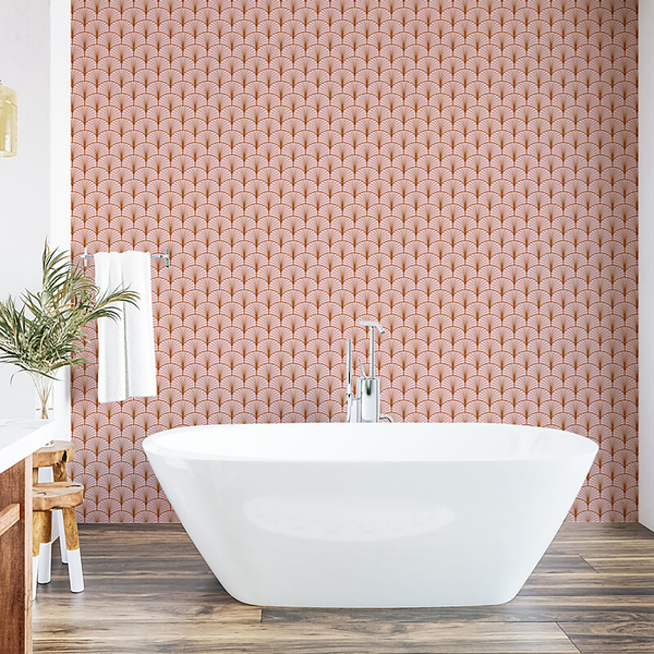 Tapete Blush Pink - PVC - Rosa - Höhe: 90 cm