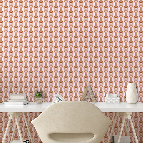 Tapete Blush Pink - PVC - Rosa - Höhe: 90 cm