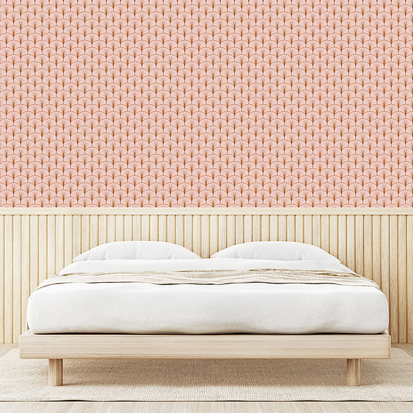 Tapete Blush Pink - PVC - Rosa - Höhe: 90 cm