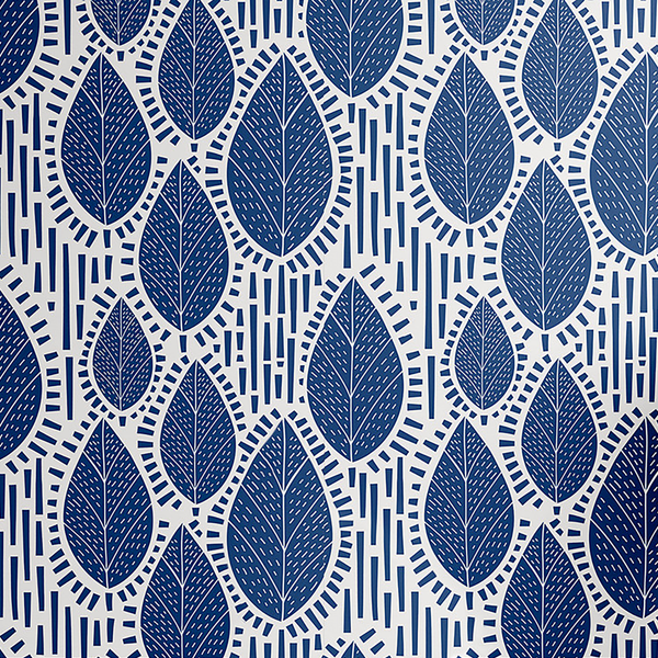 Tapete Abstract Typ A - PVC - Weiß / Blau - Höhe: 250 cm