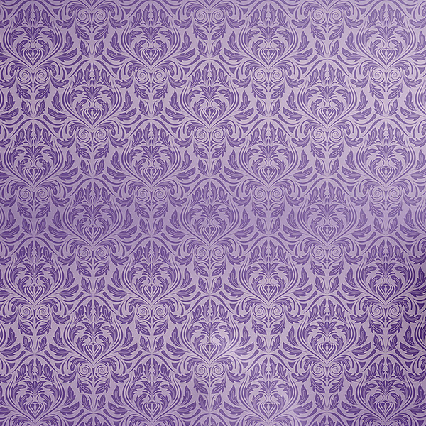 Tapete Ornament Leaf - PVC - Violett - Höhe: 180 cm