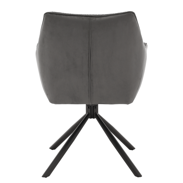 Drehbarer Armlehnenstuhl Solin - Microfaser / Strukturstoff - Graphit