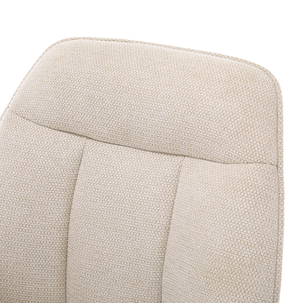 Drehbarer Armlehnenstuhl Merrai - Strukturstoff / Eisen - Beige / Schwarz