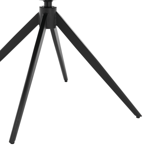 Drehbarer Armlehnenstuhl Merrai - Strukturstoff / Eisen - Beige / Schwarz