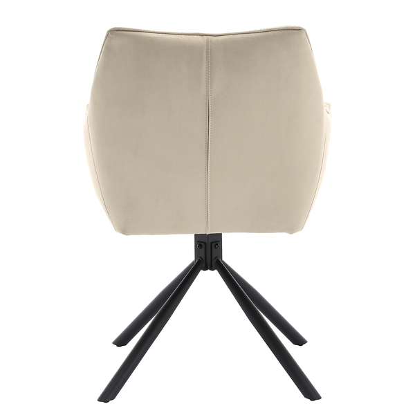 Drehbarer Armlehnenstuhl Solin - Microfaser / Strukturstoff - Beige