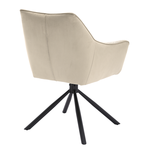 Drehbarer Armlehnenstuhl Solin - Microfaser / Strukturstoff - Beige