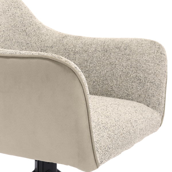 Drehbarer Armlehnenstuhl Solin - Microfaser / Strukturstoff - Beige