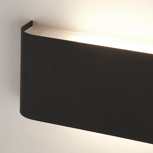 Wandleuchte Match Box 2-flammig - Stahl / Aluminium - Schwarz
