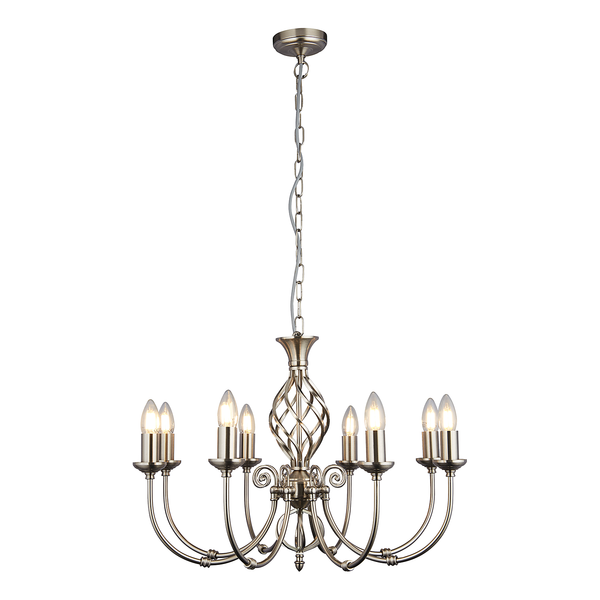 Kronleuchter Zanzibar - Stahl - Silber - 8-flammig