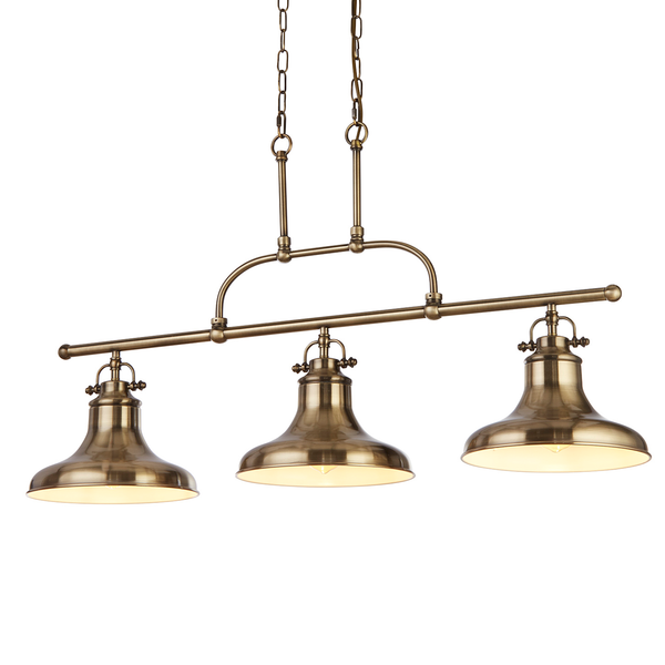 Pendelleuchte Dallas - Stahl - Messing - 3-flammig