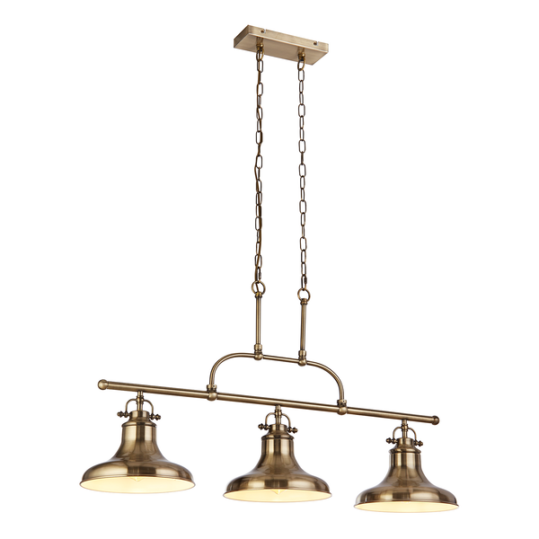Pendelleuchte Dallas - Stahl - Messing - 3-flammig