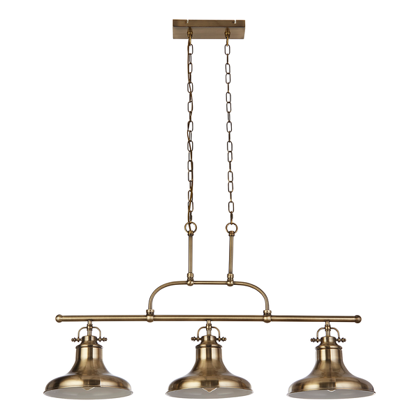 Pendelleuchte Dallas - Stahl - Messing - 3-flammig